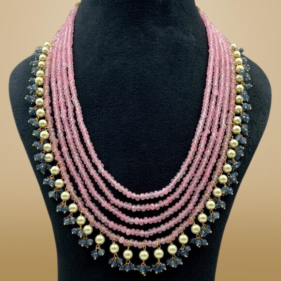 Stunning Onyx Beads Multi Layer Necklace, Elegant Layering Necklace - Picture 1 of 3
